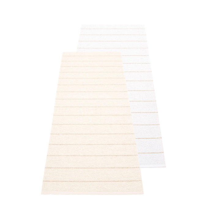 Pappelina Kunststoffläufer und Teppich CARL - vanilla, 70 x 90 cm