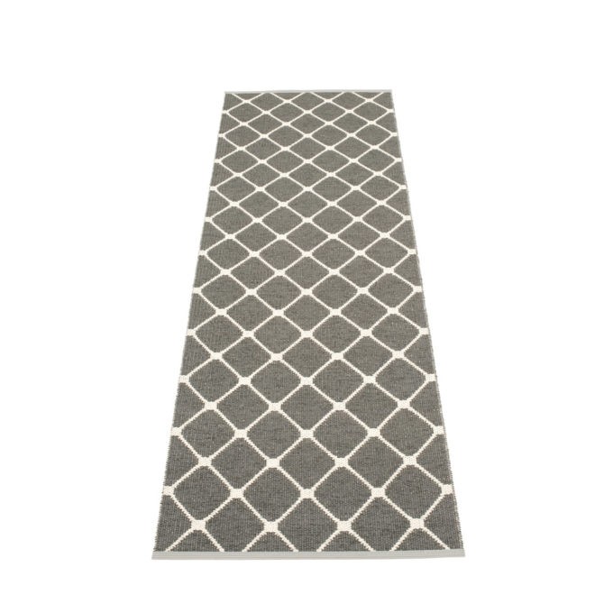 Pappelina Kunststoffläufer und Teppich REX - charcoal, 70 x 160 cm