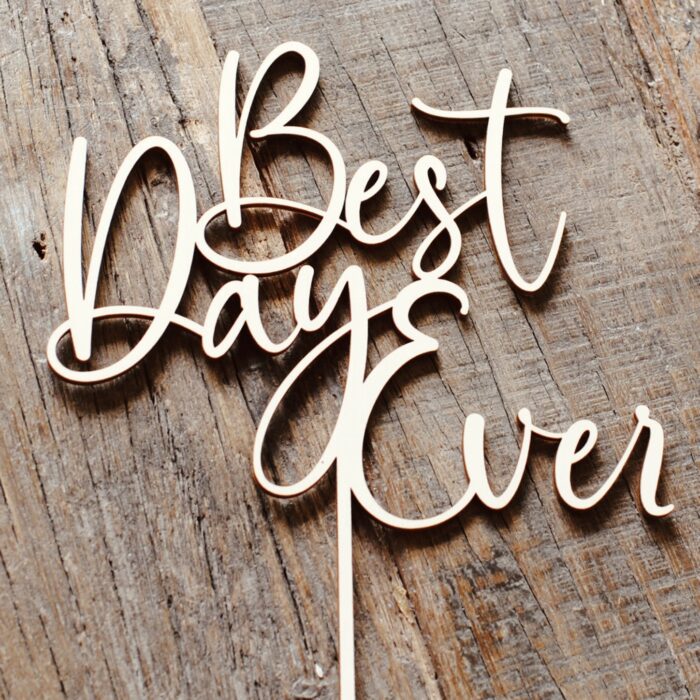 Cake Topper aus Holz / Kuchenstecker  / Deko Torten – Bild 4