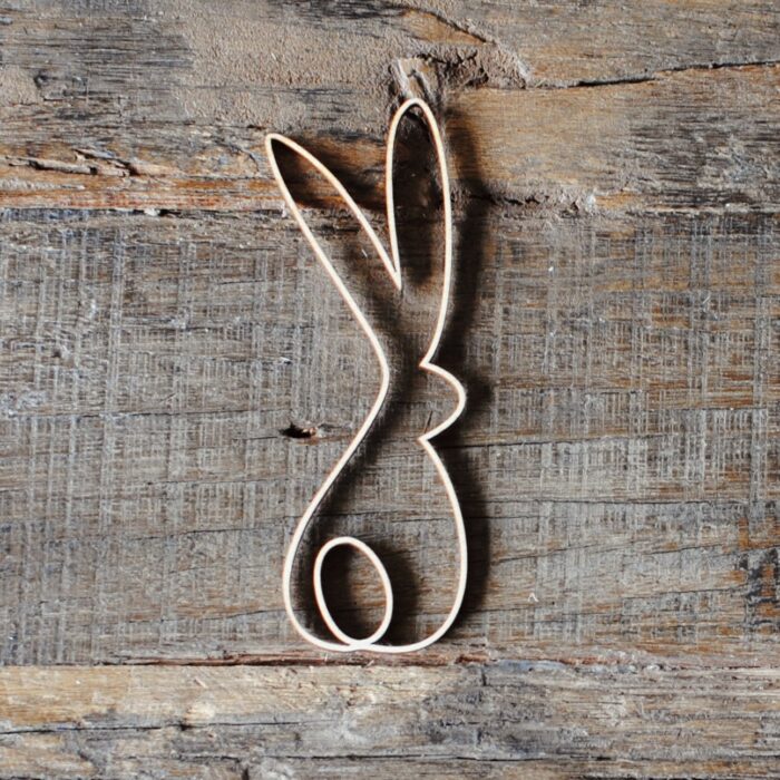 Hase Erwin oneline 2 August und Gertrude Osterdeko Holzhase oneline – Bild 2