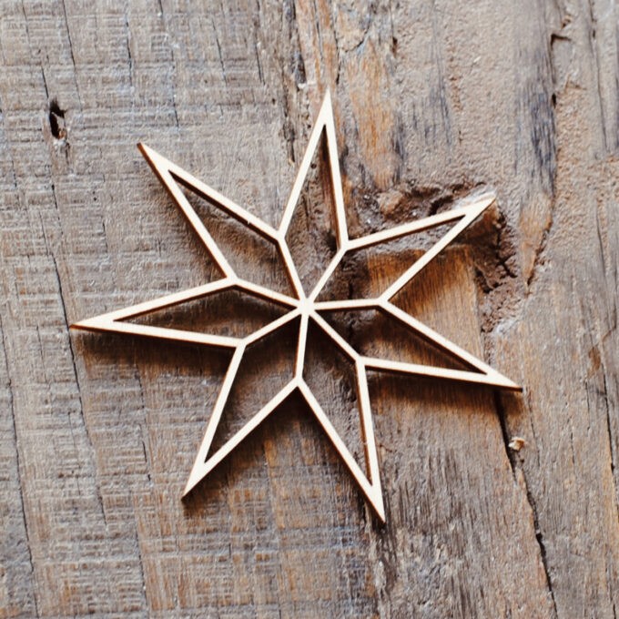 Weihnachts Sterne, Holzsterne, Geschenkanhänger