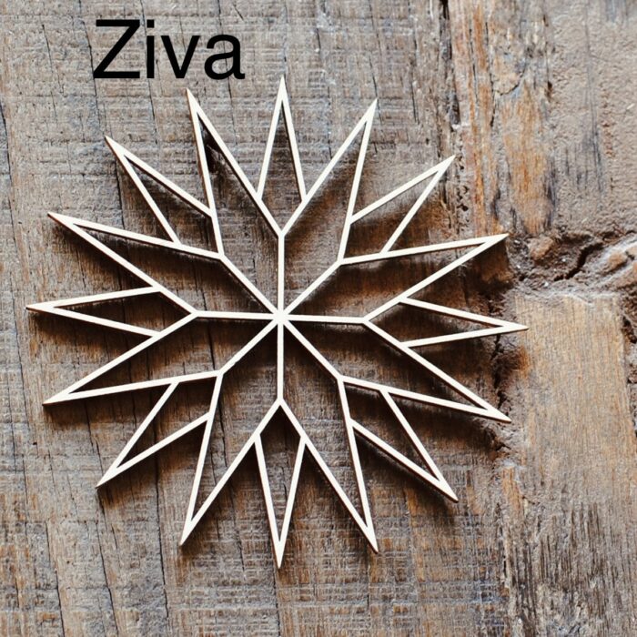 August und Gertrude Weihnachts Sterne Holzsterne Geschenkanhänger – Bild 7