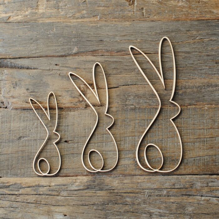Hase Erwin oneline August und Gertrude Osterdeko Holzhase oneline – Bild 1