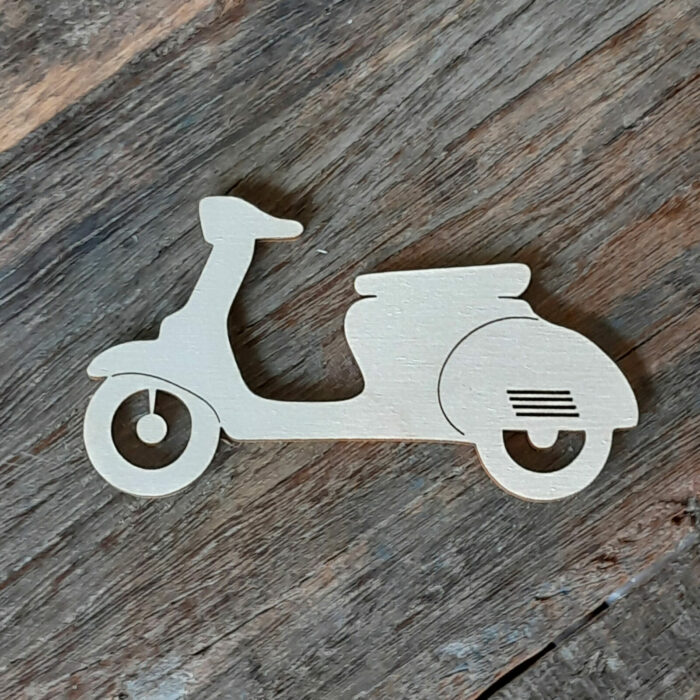 Vespa 2 Geschenkanhänger Holz, Dekoration – Bild 10