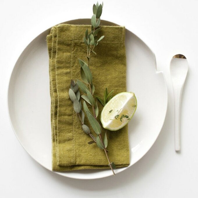Linen Tales, Leinenservietten - Moos Green