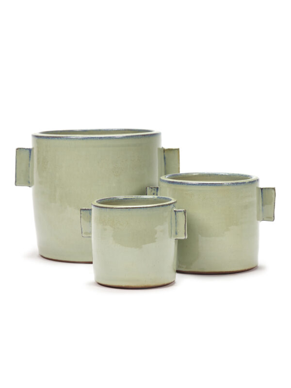 6 Handbedruckte Blumentöpfe Von Nicola Spring – Türkis, Shabby Chic, Ohne Abflussloch