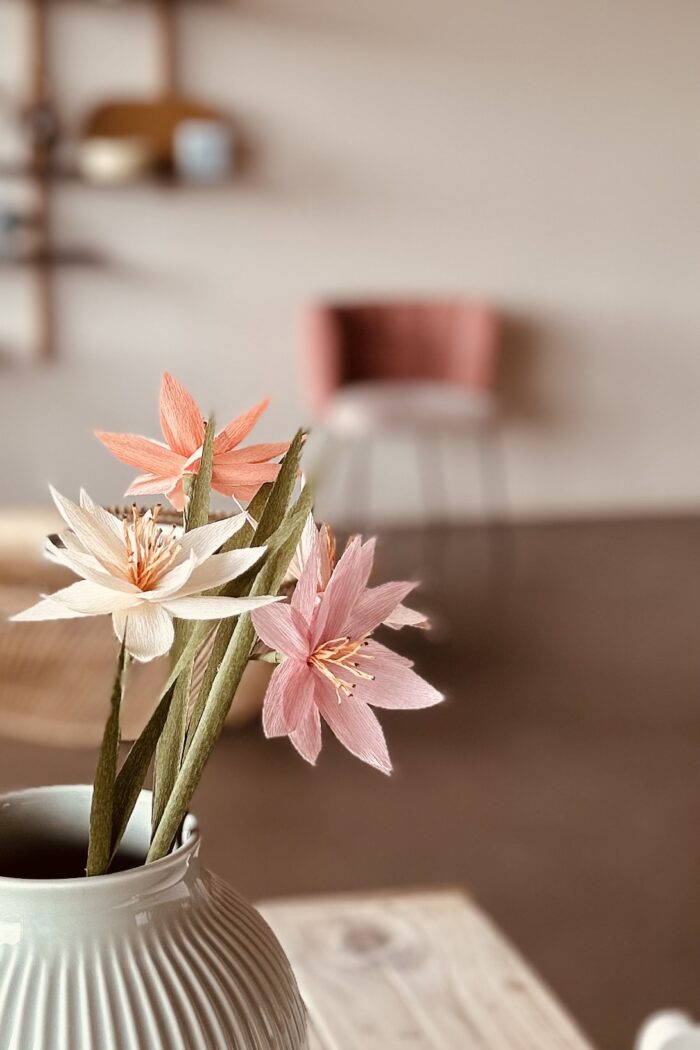 Krepppapier Blumen Claire 10cm – Bild 3