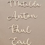 August und Gertrude Namen Schriftzüge