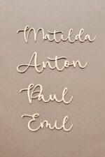 August und Gertrude Namen Schriftzüge