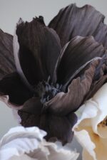 Papierblume Frieda 3 Blüten Creme-Birke – Bild 2