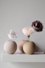 Papierblumen Merle 3 Blüten Lachs - Birke – Bild 2