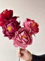 Papierblume Peony Erna brombeere-kirsche