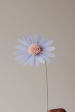 Papierblume Marga 3 Blüten creme lachs flieder – Bild 5