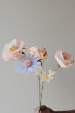 Papierblumen Strauss Ellinor 5 Blüten