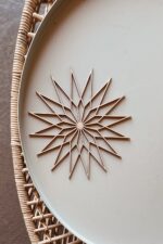 Holzstern 18cm Mimosa