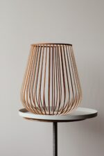 Windlicht aus Holz - Handgefertigtes Windlicht oder Dekokorb aus Holzlamellen - 3 Größen – Bild 7