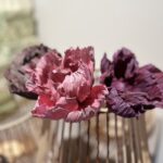 Handgemachte Papierblumen 3S Birke Violett Fuchsia