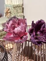 Handgemachte Papierblumen 3S Birke Violett Fuchsia – Bild 4