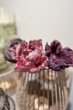 Handgemachte Papierblumen 3S Birke Violett Fuchsia – Bild 3