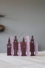 Türme Leporello aus Papier violett – Bild 4