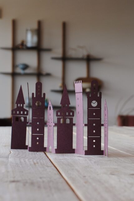 Leporello aus hochwertigem Gmund Papier in Violett Matt 04