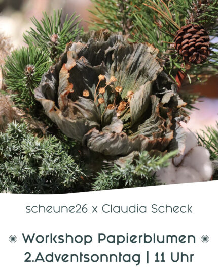 Kreativer Workshop Papierblumen in der scheune 26